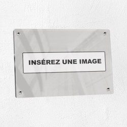 Plaque en plexiglas quadri sur-mesure 30x20cm｜Plaque professionnelle