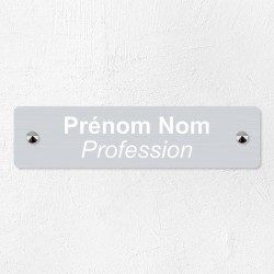 Plaque professionnelle en aluminium 20x5cm