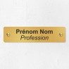 Plaque professionnelle en laiton 20x5cm