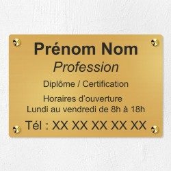 Plaque personnalisée en laiton 30x20cm｜Plaque professionnelle