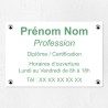 Plaque éco en dibond aspect aluminium 30x20cm｜Plaque professionnelle
