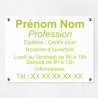 Plaque professionnelle dibond 40x30cm