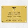 Plaque médecin personnalisée en plexiglas 30x20cm