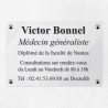 Plaque médecin personnalisée en plexiglas transparent 30x20cm