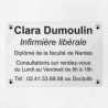 Plaque personnalisée en plexiglas transparent pour infirmière 30x20cm