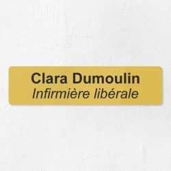 Plaque infirmière libérale personnalisée en plexiglas gravé 20x5cm