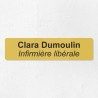 Plaque infirmière libérale personnalisée en plexiglas gravé 20x5cm