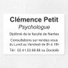 Plaque psychologue en plexiglas quadri sur-mesure 30x20cm