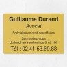 Plaque professionnelle pour avocat en plexiglas 30x20cm