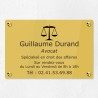 Plaque professionnelle pour avocat en plexiglas 30x20cm