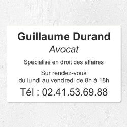 Plaque avocat en plexiglas quadri sur-mesure 30x20cm