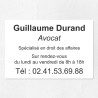 Plaque avocat en plexiglas quadri sur-mesure 30x20cm