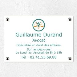 Plaque avocat en plexiglas quadri sur-mesure 30x20cm