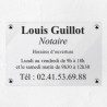 Plaque notaire personnalisée en plexiglas transparent 30x20cm