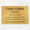 Plaque notaire en laiton à personnaliser 30x20cm