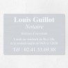 Plaque professionnelle pour notaire en aluminium 30x20cm