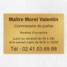 Plaque commissaire de justice en laiton à personnaliser 30x20cm