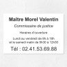 Plaque pour commissaire de justice en plexiglas sur-mesure 30x20cm