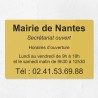 Plaque gravée pour mairie en plexiglas 30x20cm