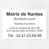 Plaque mairie en plexiglas quadri avec logo en couleur 30x20cm