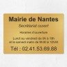 Plaque pour mairie en laiton à personnaliser 30x20cm