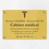 Plaque cabinet médical en plexiglas gravé 30x20cm