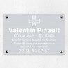 Plaque dentiste en aluminium 30x20cm