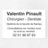 Plaque dentiste en plexiglas quadri avec logo ONCD 30x20cm