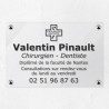 Plaque dentiste en plexiglas transparent 30x20cm