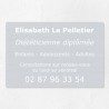 Plaque diététicien en aluminium 30x20cm