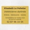 Plaque diététicienne en plexiglas gravé 30x20cm