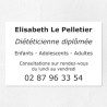 Plaque diététicienne en plexiglas quadri et logo 30x20cm