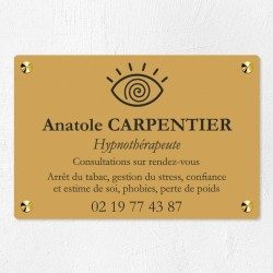 Plaque hypnothérapeute économique en PVC gravoply 30x20cm