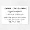 Plaque hypnothérapeute en plexiglas quadri et logo 30x20cm