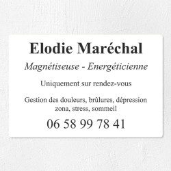 Plaque magnétiseur en plexiglas quadri et logo 30x20cm