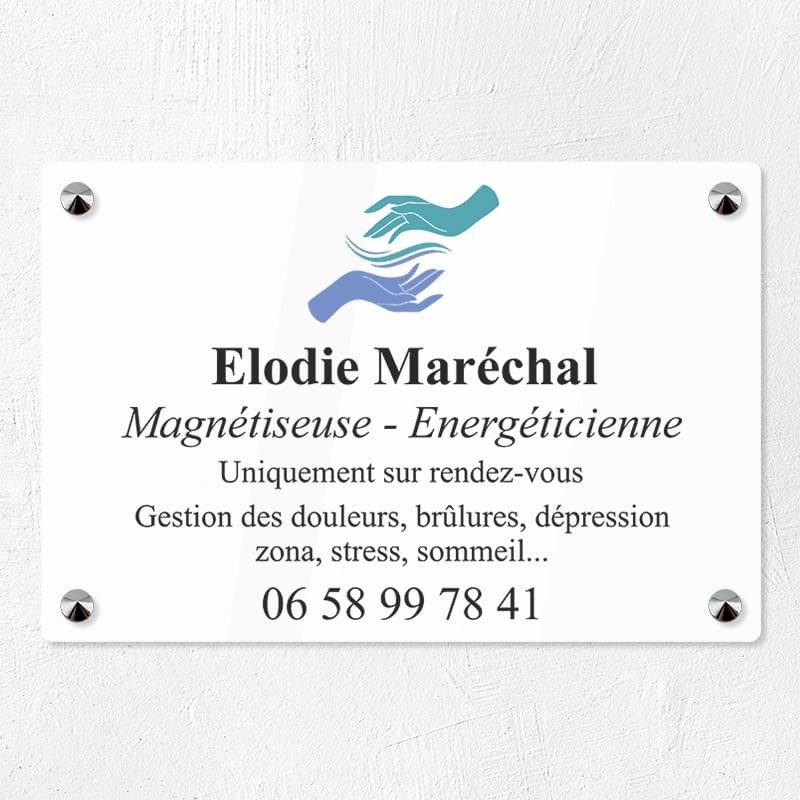 Plaque magnétiseur en plexiglas quadri et logo 30x20cm Plaque magnétiseur en plexiglas quadri et logo 30x20cm