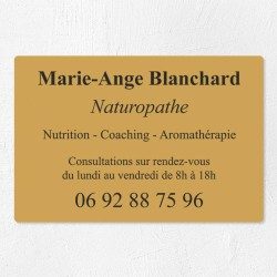 Plaque naturopathe économique en PVC gravoply 30x20cm