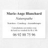 Plaque naturopathe en plexiglas quadri et logo 30x20cm