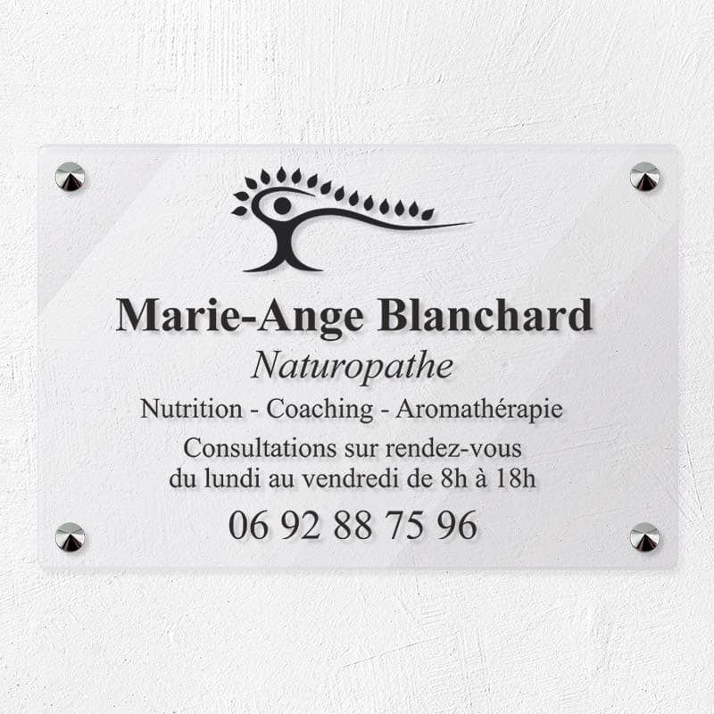 Plaque naturopathe en plexiglas transparent 30x20cm Plaque naturopathe en plexiglas transparent 30x20cm
