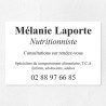 Plaque nutritionniste en plexiglas quadri et logo 30x20cm