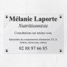 Plaque nutritionniste en plexiglas transparent 30x20cm
