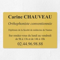 Plaque orthophoniste en plexiglas gravé 30x20cm