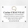 Plaque orthophoniste en plexiglas quadri et logo 30x20cm