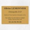 Plaque ostéopathe économique en PVC gravoply 30x20cm