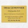 Plaque ostéopathe en plexiglas gravé 30x20cm