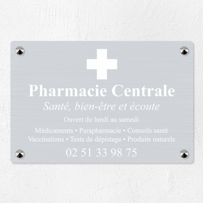 Plaque pharmacie en aluminium 30x20cm Plaque pharmacie en aluminium 30x20cm
