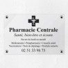 Plaque pharmacie en plexiglas transparent 30x20cm