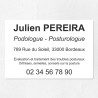 Plaque podologue en plexiglas quadri et logo 30x20cm