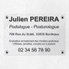 Plaque podologue en plexiglas transparent 30x20cm