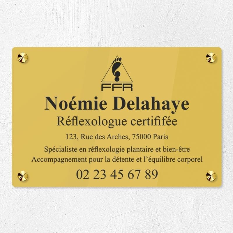 Plaque réflexologue en plexiglas gravé 30x20cm Plaque réflexologue en plexiglas gravé 30x20cm